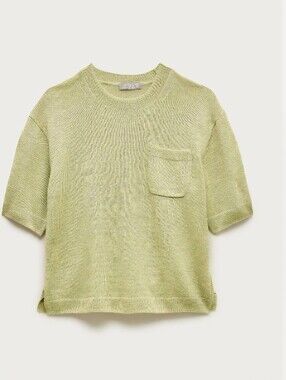 J.Crew Women's Relaxed pocket sweater-tee Lake shore Pale Green Sz L $98